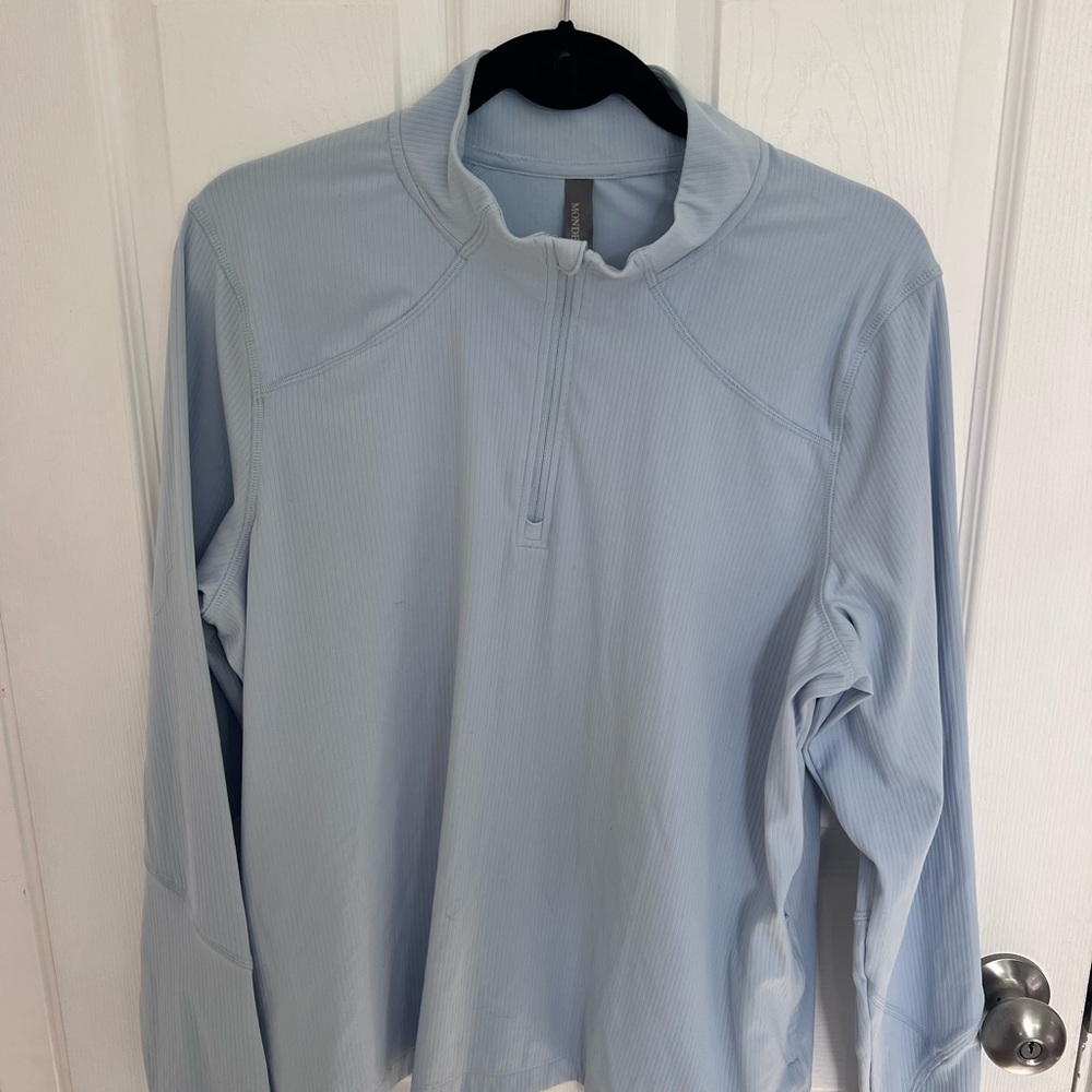 Mondetta Light Blue‎ Quarter-Zip Pullover